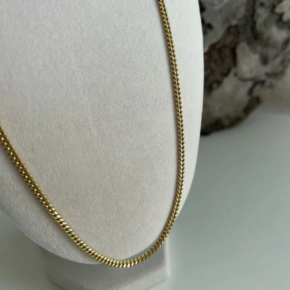 925 Italy Gold Tone Chain - Picture 2 of 2